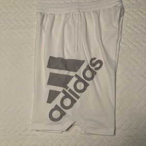 White boy’s Adidas gym shorts